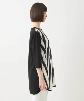 HIROKO BIS ネイビー チュニックアンサンブル 新品タグ付き　サイズ11 セール】 花柄カットジャカードチュニック /洗える （チュニック