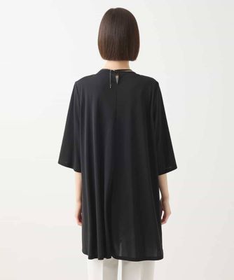 【大きいサイズ】幾何柄レースチュニックブラウス　／洗える