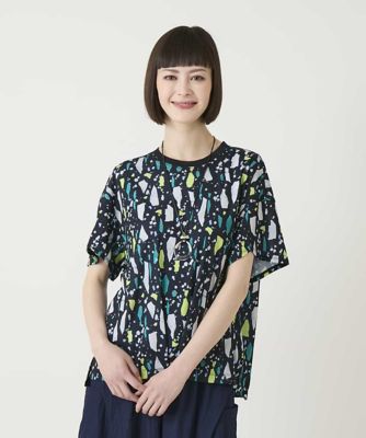 幾何柄デザインカットソー ／洗える | HIROKO BIS GRANDE (Women
