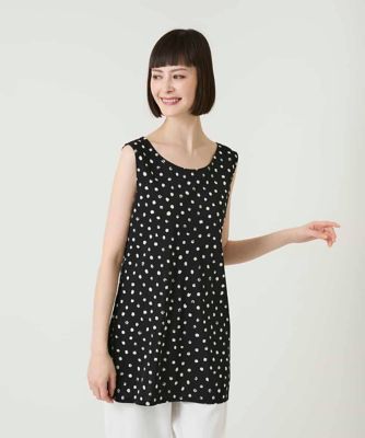 大きいサイズ】ニュアンスドットチュニックタンクトップ | HIROKO BIS