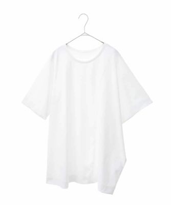 ＜HIROKO BIS GRANDE (Women)＞【大きいサイズ／ＵＶ／遮熱性／接触冷感】アシメ切り替えジョイントカットソー　／洗濯機で洗える