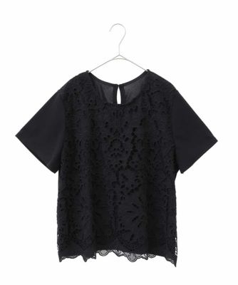 【大きいサイズ】フラワーデコ刺繍ブラウス　／洗える