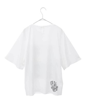 【大きいサイズ】Ｂｕｓｙ　ＢｕｔｔｅｒｆｌｙプリントレイヤードＴシャツ　／洗える