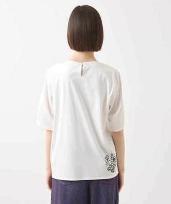 【大きいサイズ】Ｂｕｓｙ　ＢｕｔｔｅｒｆｌｙプリントレイヤードＴシャツ　／洗える