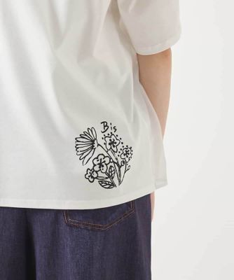 【大きいサイズ】Ｂｕｓｙ　ＢｕｔｔｅｒｆｌｙプリントレイヤードＴシャツ　／洗える