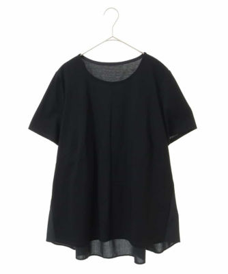 ＜HIROKO BIS GRANDE (Women)＞【大きいサイズ】バックフレアドッキングＴシャツ　／洗濯機で洗える