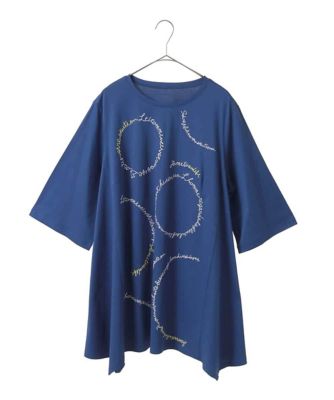 ＜HIROKO BIS GRANDE (Women)＞【大きいサイズ／接触冷感】イレギュラーヘムデザインチュニックカットソー　／洗える