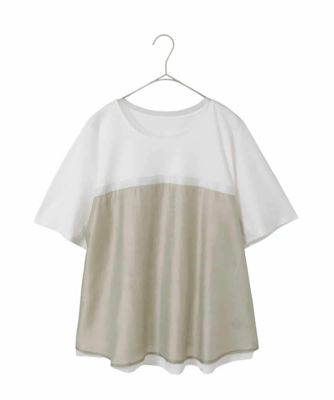 洗える】ストレッチジョーゼット フレンチスリーブ カットソー