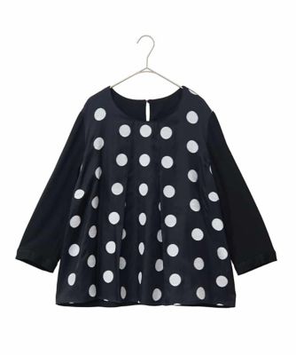 ＜HIROKO BIS GRANDE (Women)＞【大きいサイズ】ドットジャカードカットソー