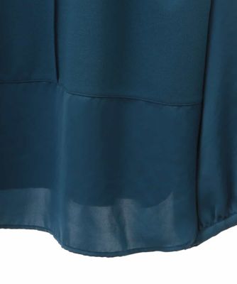 大きいサイズ】ソフトサテン布帛ドッキングカットソー ／洗濯機