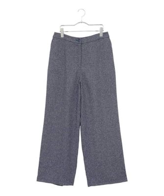 ピッピ 大きいサイズ】ネップツイードワイドプルオンパンツ ／洗える | HIROKO