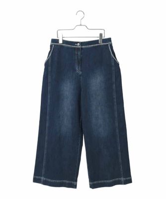 ＜HIROKO BIS GRANDE (Women)＞【大きいサイズ】ステッチポイントストレッチデニムパンツ　／洗濯機で洗える