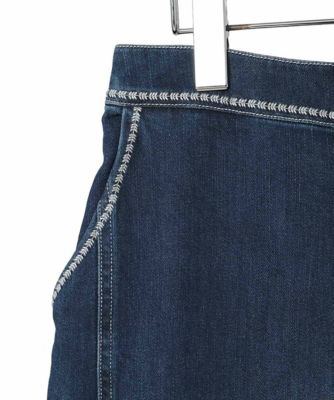 大きいサイズ】ステッチポイントストレッチデニムパンツ ／洗濯機で