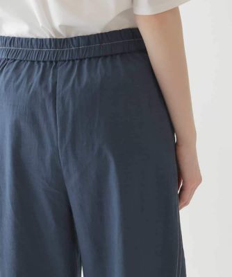 【大きいサイズ】リネンライクストレッチ八分丈パンツ　／洗える