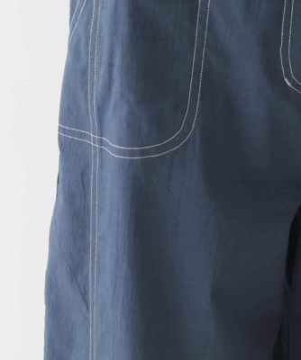 【大きいサイズ】リネンライクストレッチ八分丈パンツ　／洗える
