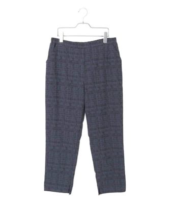 【送料無料】HIROKO BIS GRANDE (Women)/ヒロコビスグランデ アブストラクトデザインチェックパンツ /洗濯機で洗える 57ネイビー パンツ・ズボン【三越伊勢丹/公式】