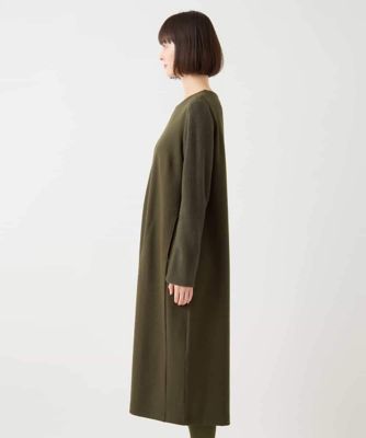 【大きいサイズ】ドッキングニットシルエットワンピース