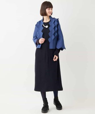 【大きいサイズ】ドッキングニットシルエットワンピース