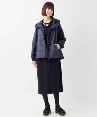 【大きいサイズ】ドッキングニットシルエットワンピース