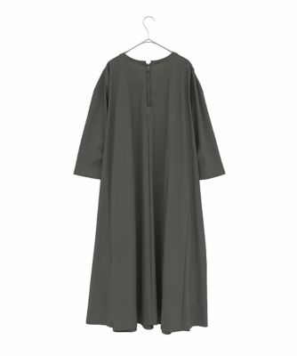 【HIROKO BIS】長袖ひざ丈ワンピース サイズ11号 セール】 ソフトサテンウエストドロストワンピース /洗濯機で