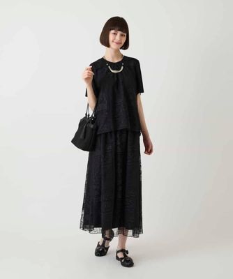 エンブロイダリーチュールスカート | HIROKO BIS GRANDE (Women