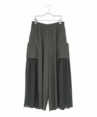 ＜HIROKO BIS GRANDE (Women)＞【大きいサイズ】ナイロンフレアパンツ