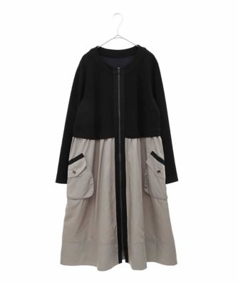 【大きいサイズ】タフタジョイントフロントジップコート　／洗える