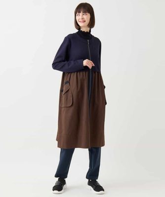 【大きいサイズ】タフタジョイントフロントジップコート　／洗える