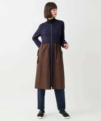 【大きいサイズ】タフタジョイントフロントジップコート　／洗える