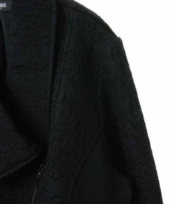 【洗える】レースボンディングライダース風ジャケット