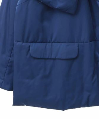 【大きいサイズ／ストール付き】タフタショート丈ダウンコート
