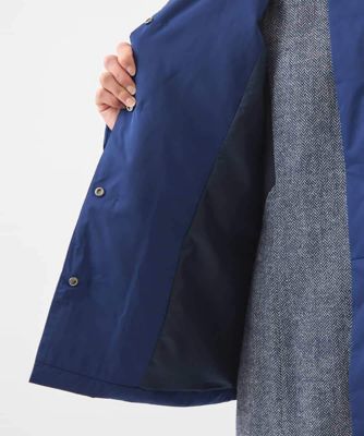 【大きいサイズ／ストール付き】タフタショート丈ダウンコート