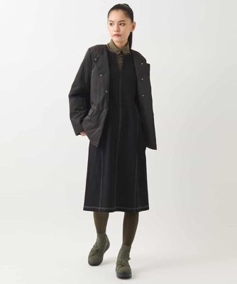【大きいサイズ／ストール付き】タフタショート丈ダウンコート