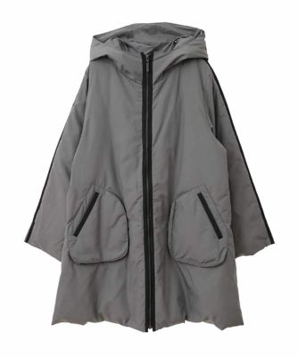 【大きいサイズ】ラインアクセントライトダウンコート