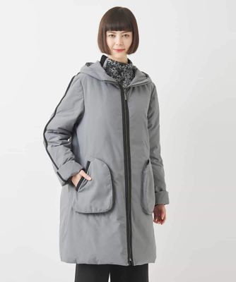【大きいサイズ】ラインアクセントライトダウンコート