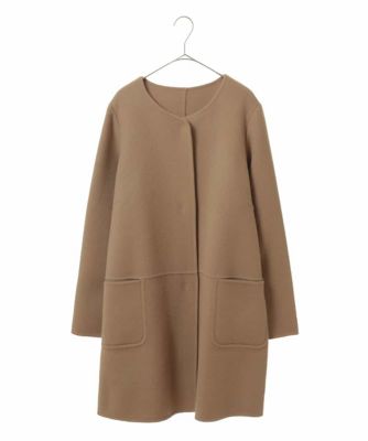 ＜HIROKO BIS GRANDE (Women)＞ウールリバーノーカラーコート