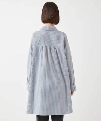 【大きいサイズ】ボウネックチュニックシャツ　／洗濯機で洗える