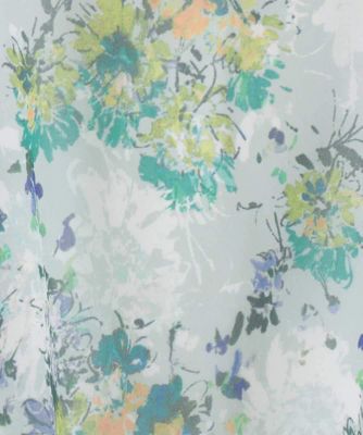 【大きいサイズ】フラワープリントチュニック丈ブラウス