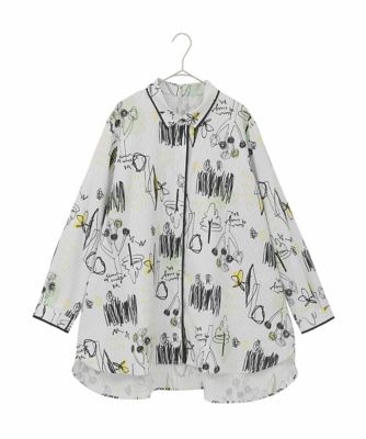 ＜HIROKO BIS GRANDE (Women)＞【大きいサイズ】ＰＯＰプリントストライプブラウス　／洗濯機で洗える