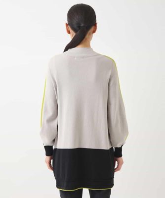 【大きいサイズ】カラーブロッキングニットチュニック