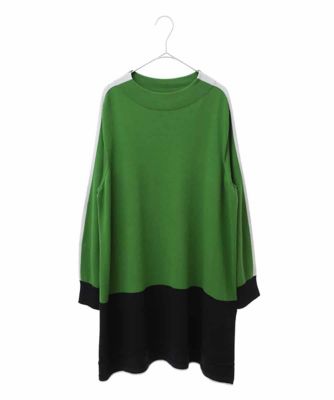 【大きいサイズ】カラーブロッキングニットチュニック