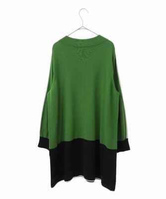 【大きいサイズ】カラーブロッキングニットチュニック