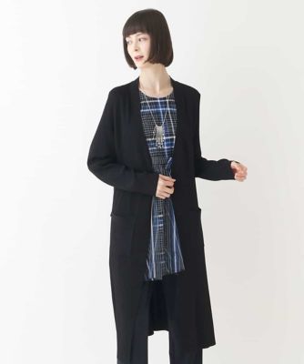 【大きいサイズ】リブロングニットカーディガン