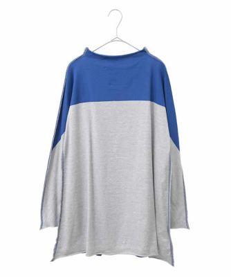【大きいサイズ】バイカラージャージーニットプルオーバー　／洗える