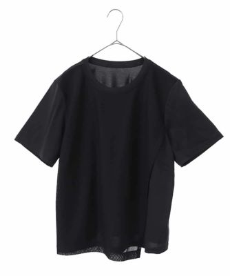 【大きいサイズ／ＵＶカット／遮熱性】レイヤードメッシュデザインカットソー　／洗濯機で洗える