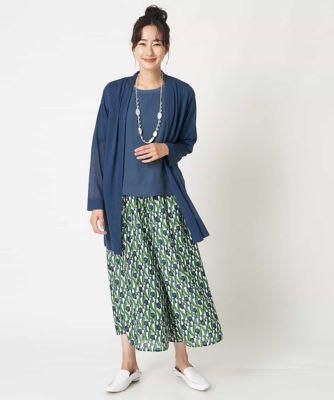 【洗える】天竺シアーロングカーディガン