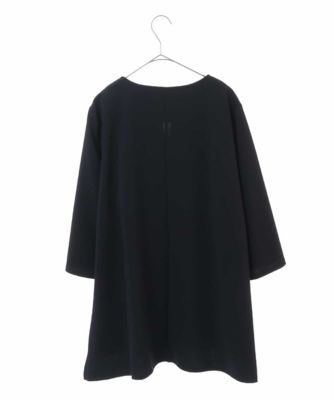 【洗える】ジョーゼットジャージーキーネックプルオーバー