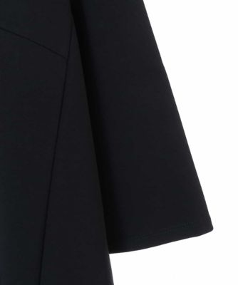 【洗える】ジョーゼットジャージーキーネックプルオーバー