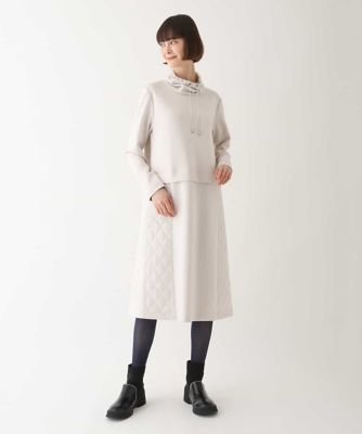 【洗濯機で洗える】キルティングジョイントデザインワンピース