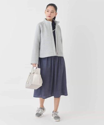 大きいサイズ】異素材MIXジャージーワンピース | HIROKO BIS GRANDE